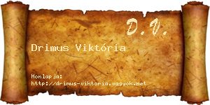 Drimus Viktória névjegykártya