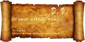 Drimus Viktória névjegykártya